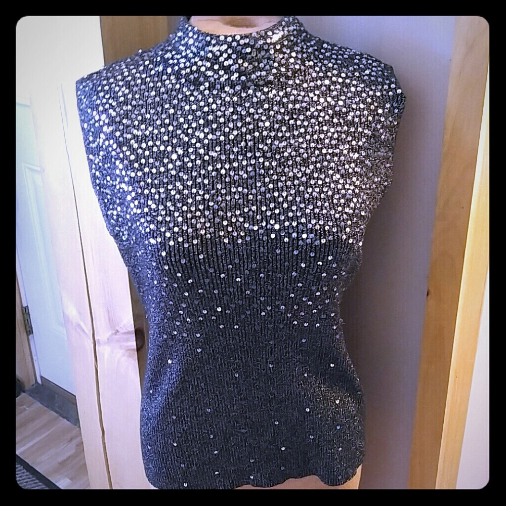 Beautiful Sequence ShortSleeve Tank Top